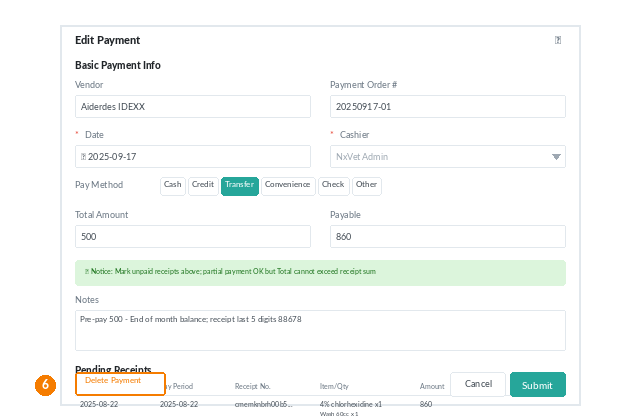 vendor payments screenshot 7 of 7